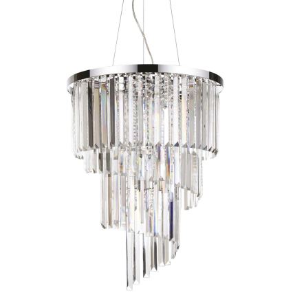 Ideal Lux - Kristall-lühter CARLTON 12xE14/40W/230V d. 50 cm läikiv kroom