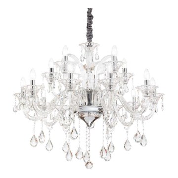 Ideal Lux - Kristall-lühter COLOSSAL 15xE14/40W/230V d. 95 cm läbipaistev/läikiv kroom