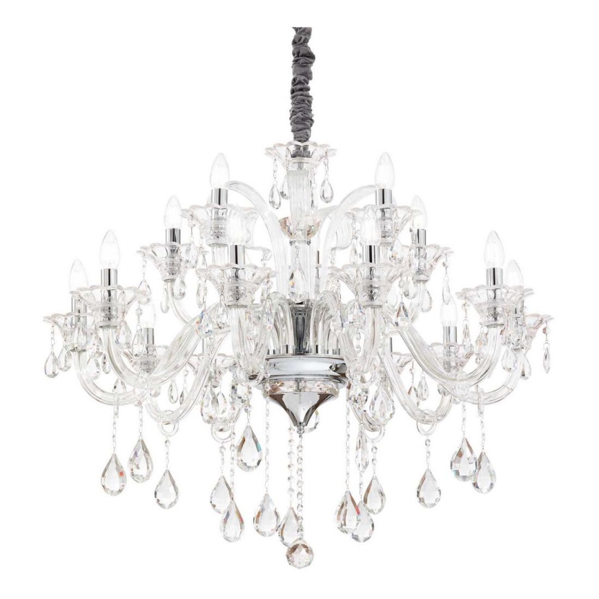 Ideal Lux - Kristall-lühter COLOSSAL 15xE14/40W/230V d. 95 cm läbipaistev/läikiv kroom