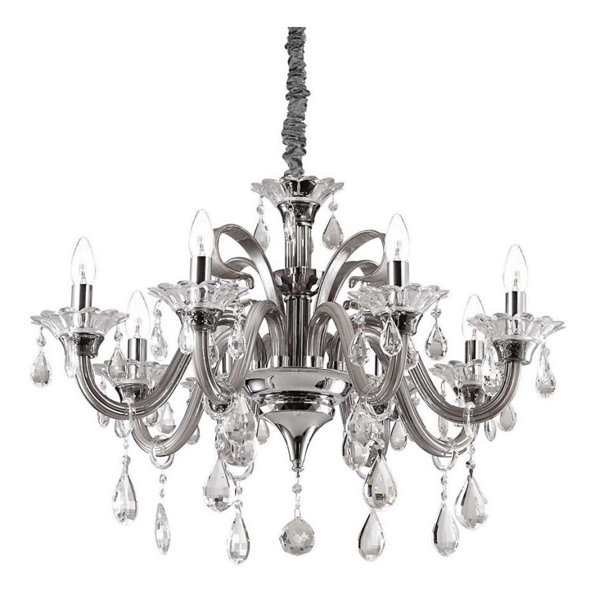 Ideal Lux - Kristall-lühter COLOSSAL 8xE14/40W/230V d. 78 cm hall/läikiv kroom