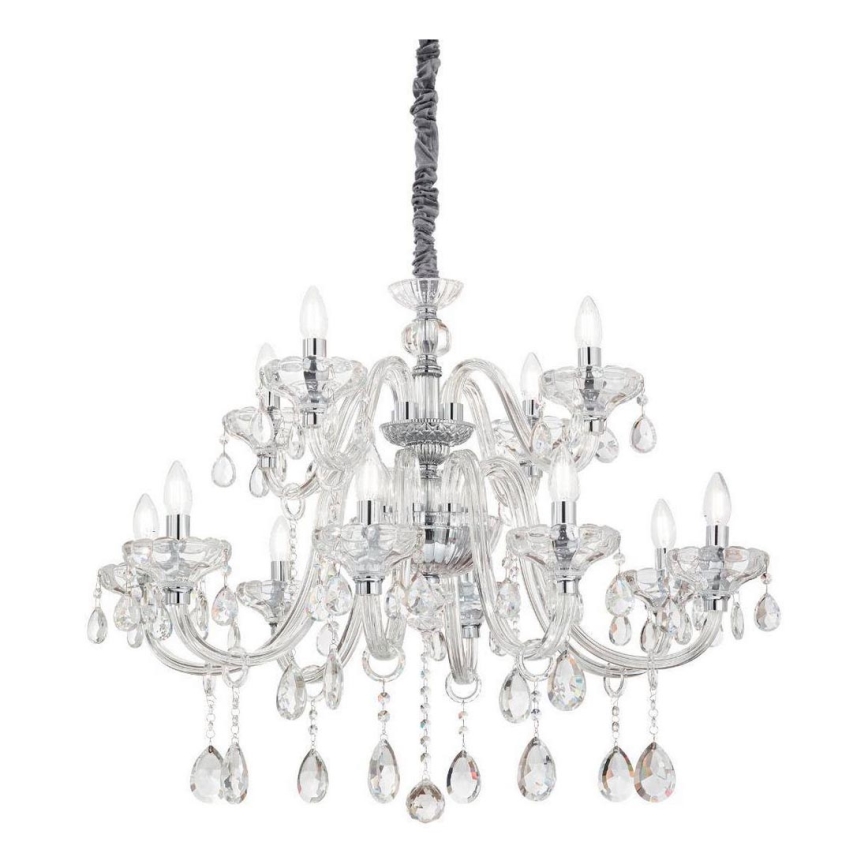 Ideal Lux - Kristall-lühter CONTINENTAL 12xE14/40W/230V d. 86 cm läbipaistev