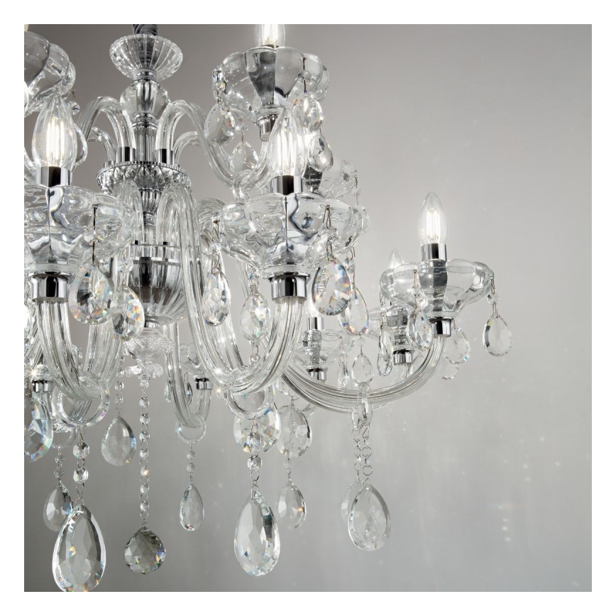 Ideal Lux - Kristall-lühter CONTINENTAL 12xE14/40W/230V d. 86 cm läbipaistev