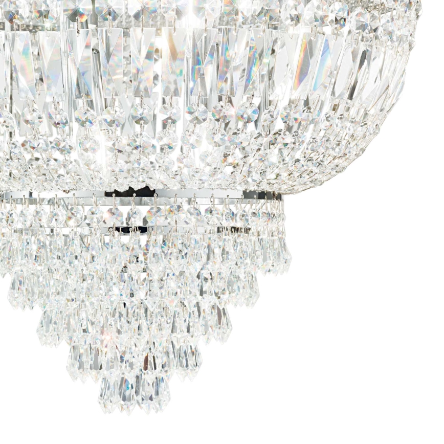 Ideal Lux - Kristall-lühter DUBAI 10xE14/28W/230V d. 52 cm läikiv kroom