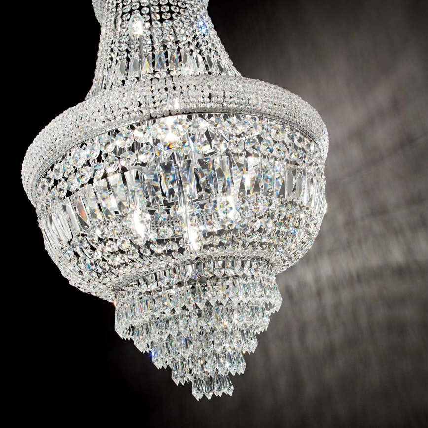 Ideal Lux - Kristall-lühter DUBAI 10xE14/28W/230V d. 52 cm läikiv kroom