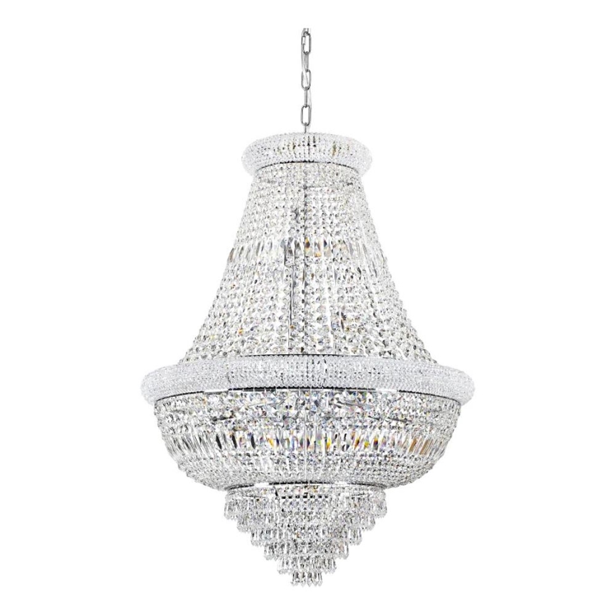 Ideal Lux - Kristall-lühter DUBAI 24xE14/28W/230V d. 80 cm läikiv kroom