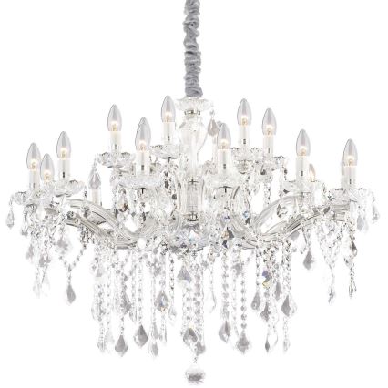 Ideal Lux - Kristall-lühter FLORIAN 18xE14/40W/230V d. 86 cm läbipaistev