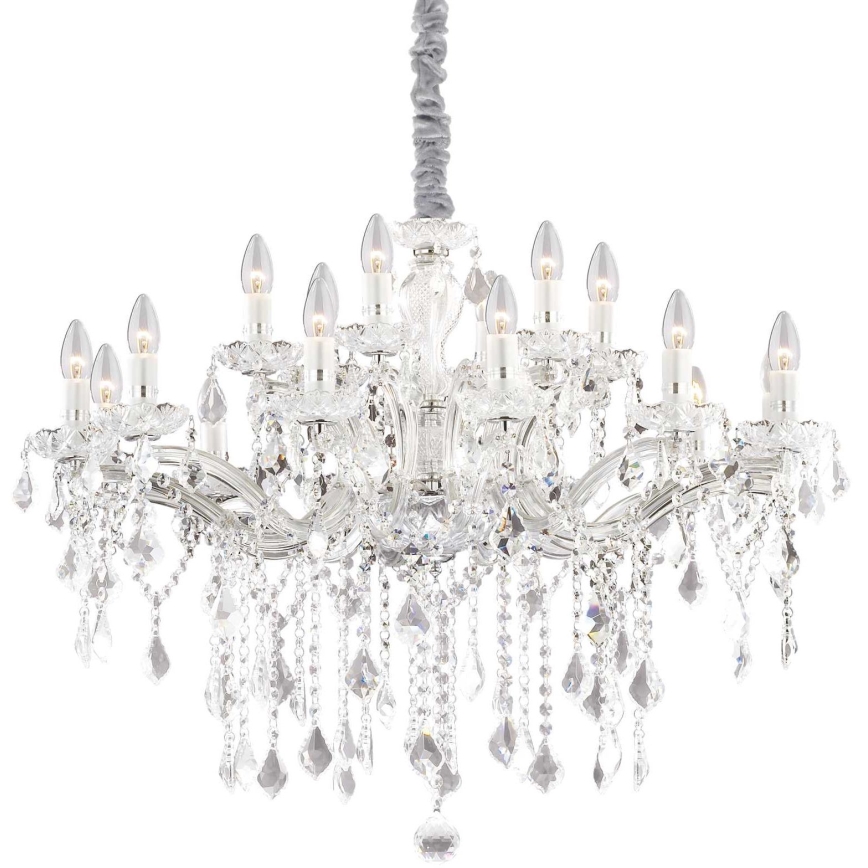 Ideal Lux - Kristall-lühter FLORIAN 18xE14/40W/230V d. 86 cm läbipaistev