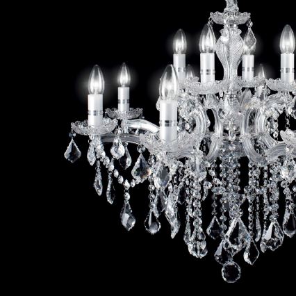 Ideal Lux - Kristall-lühter FLORIAN 18xE14/40W/230V d. 86 cm läbipaistev