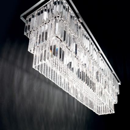 Ideal Lux - Kristall-lühter MARTINEZ 8xE14/40W/230V läikiv kroom