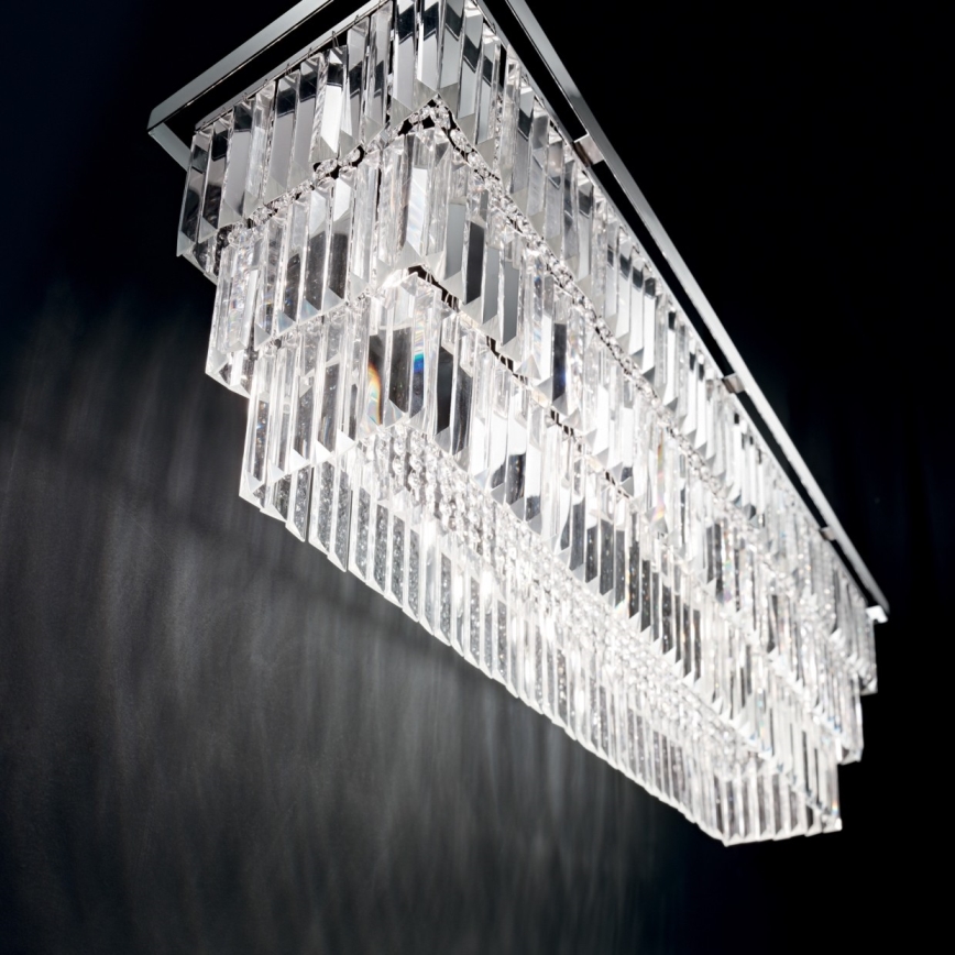 Ideal Lux - Kristall-lühter MARTINEZ 8xE14/40W/230V läikiv kroom