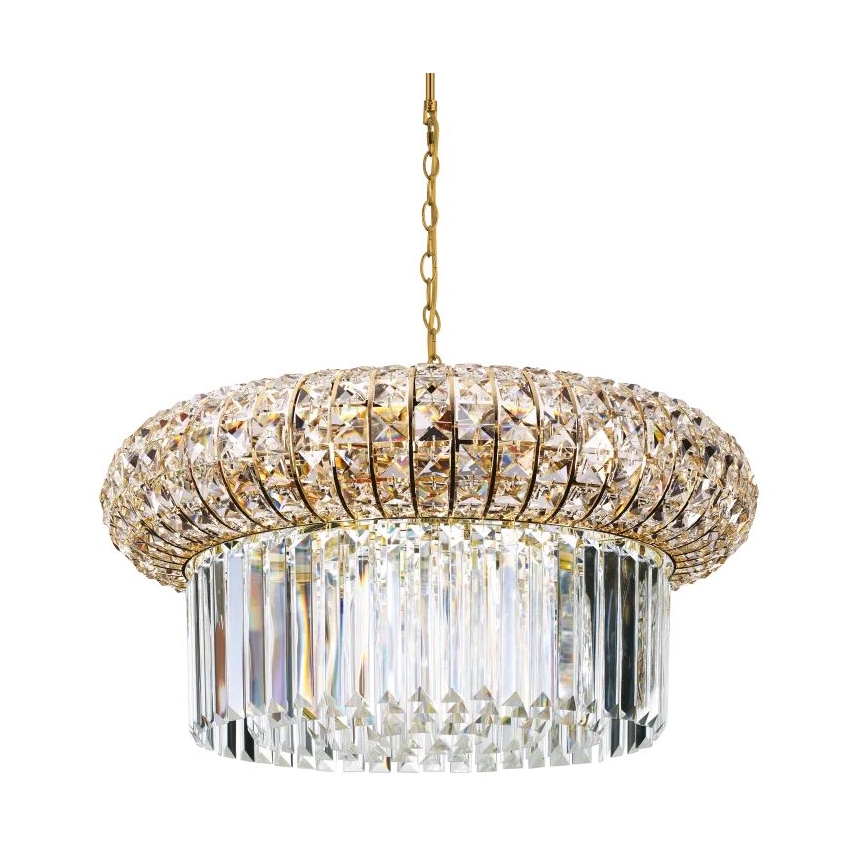 Ideal Lux - Kristall-lühter NABUCCO 12xE14/40W/230V d. 60 cm kuldne