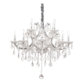 Ideal Lux - Kristall-lühter NAPOLEON 12xE14/40W/230V d. 74 cm läikiv kroom