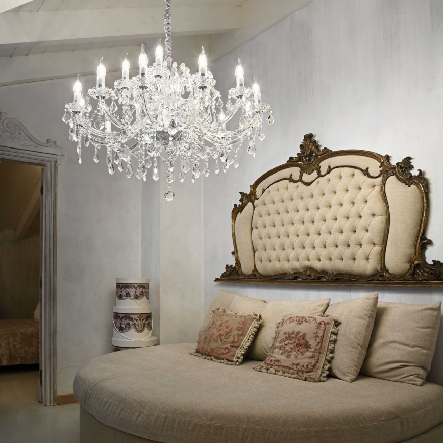 Ideal Lux - Kristall-lühter NAPOLEON 18xE14/40W/230V d. 96 cm läikiv kroom