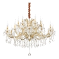 Ideal Lux - Kristall-lühter NAPOLEON 18xE14/40W/230V d. 96 cm kuldne