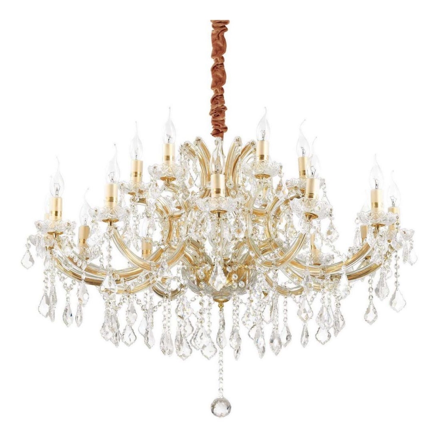 Ideal Lux - Kristall-lühter NAPOLEON 18xE14/40W/230V d. 96 cm kuldne