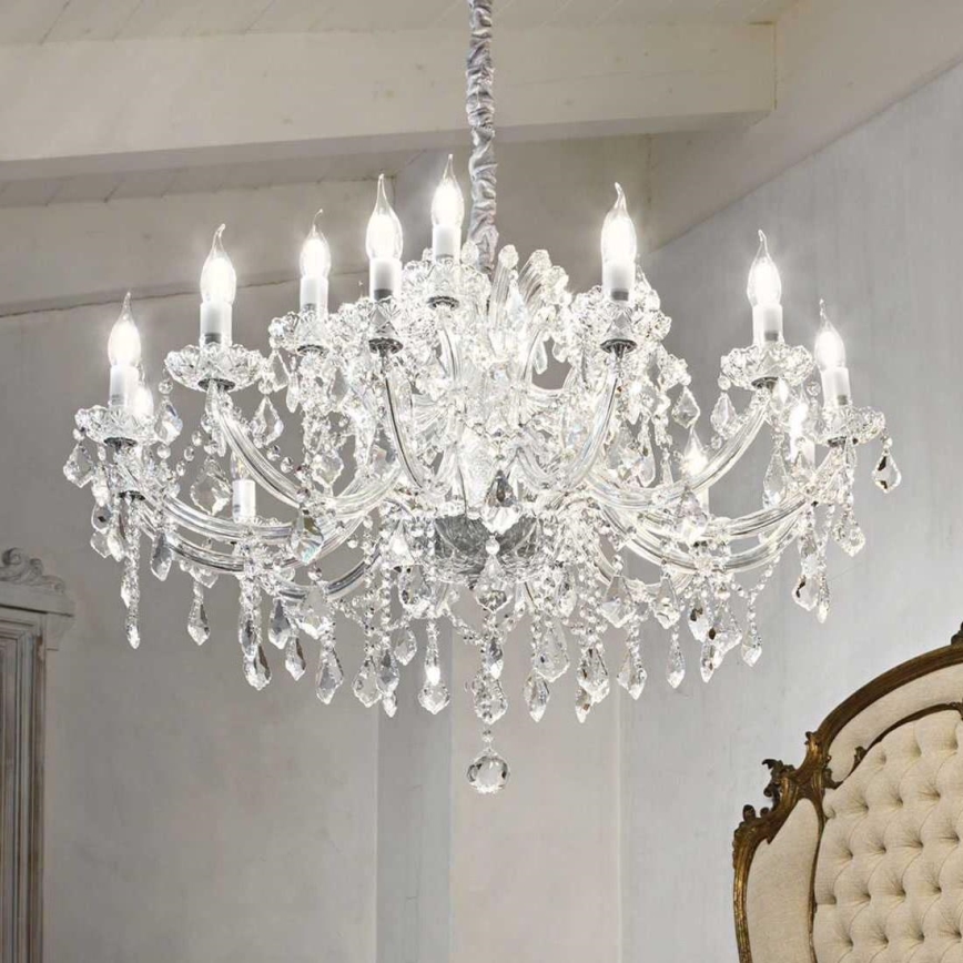 Ideal Lux - Kristall-lühter NAPOLEON 18xE14/40W/230V d. 96 cm läikiv kroom