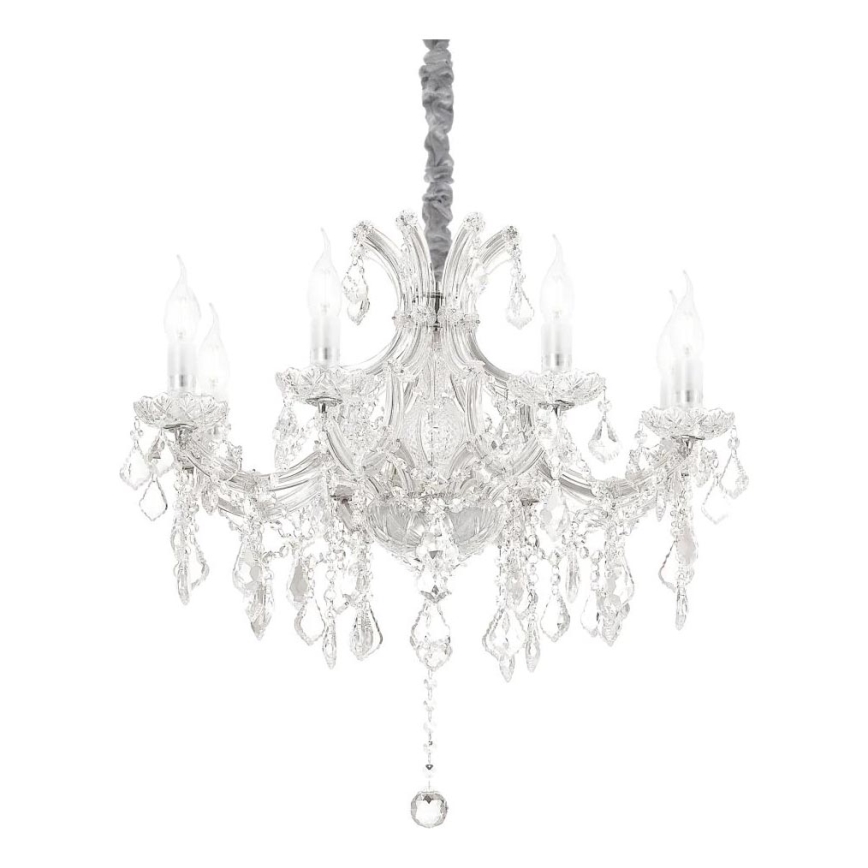 Ideal Lux - Kristall-lühter NAPOLEON 8xE14/40W/230V d. 67 cm kroom