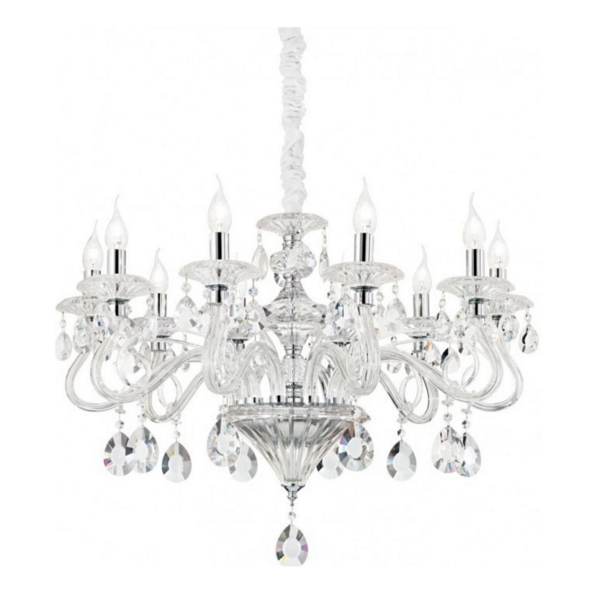 Ideal Lux - Kristall-lühter NEGRESCO 8xE14/28W/230V d. 73,5 cm läbipaistev