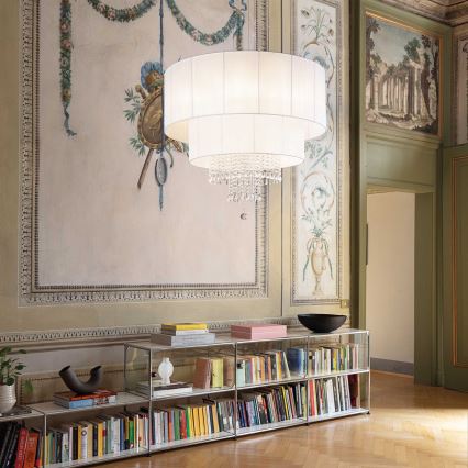 Ideal Lux - Kristall-lühter OPERA 10xE27/60W/230V d. 90 cm valge