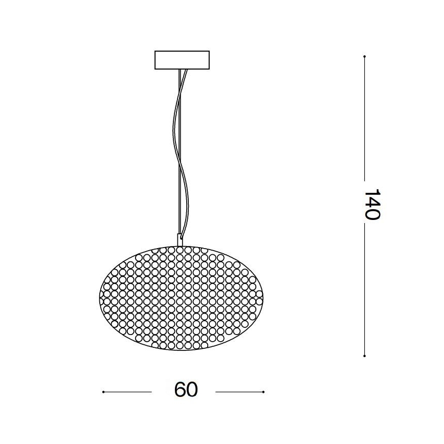 Ideal Lux - Kristall-lühter ORION 12xE14/40W/230V d. 60 cm hõbedane
