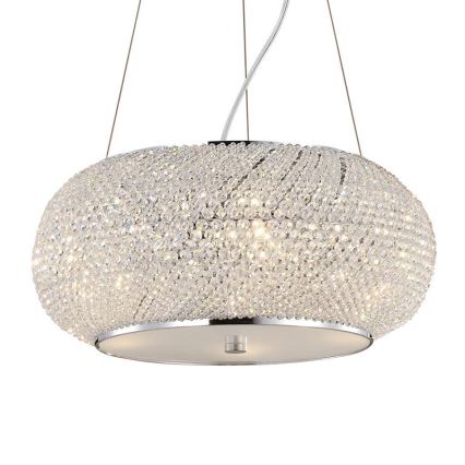 Ideal Lux - Kristall-lühter PASHA 10xE14/40W/230V d. 55 cm läikiv kroom