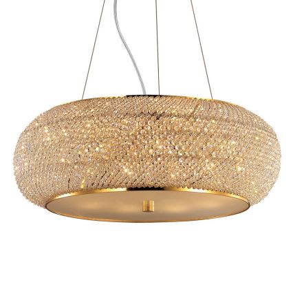 Ideal Lux - Kristall-lühter PASHA 10xE14/40W/230V d. 55 cm kuldne