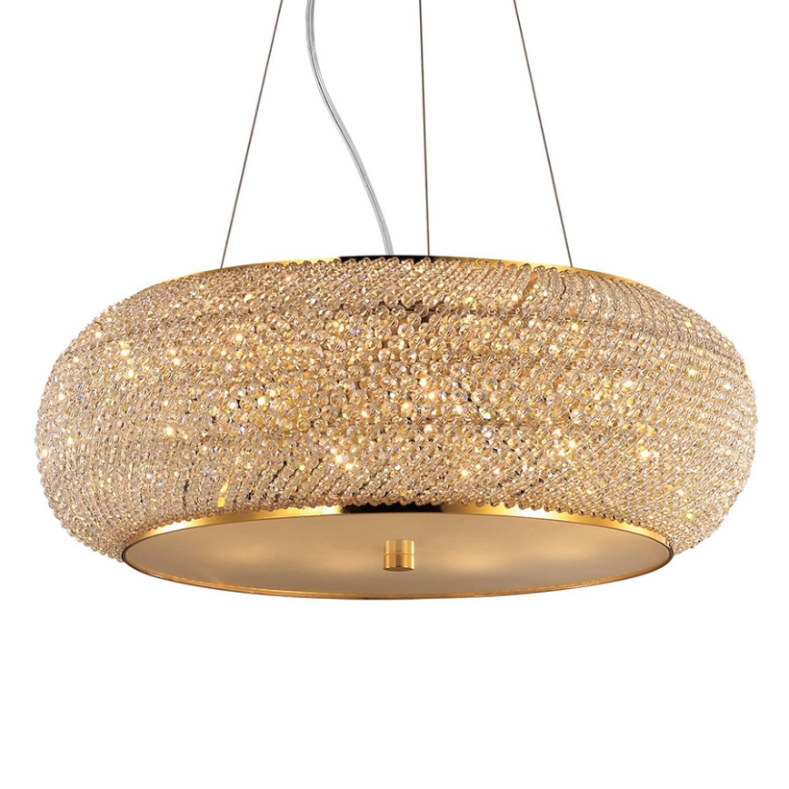 Ideal Lux - Kristall-lühter PASHA 10xE14/40W/230V d. 55 cm kuldne