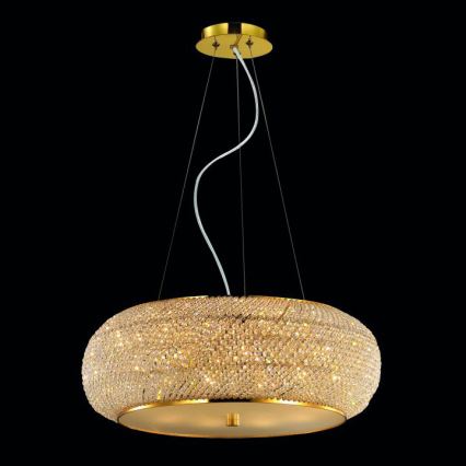 Ideal Lux - Kristall-lühter PASHA 10xE14/40W/230V d. 55 cm kuldne