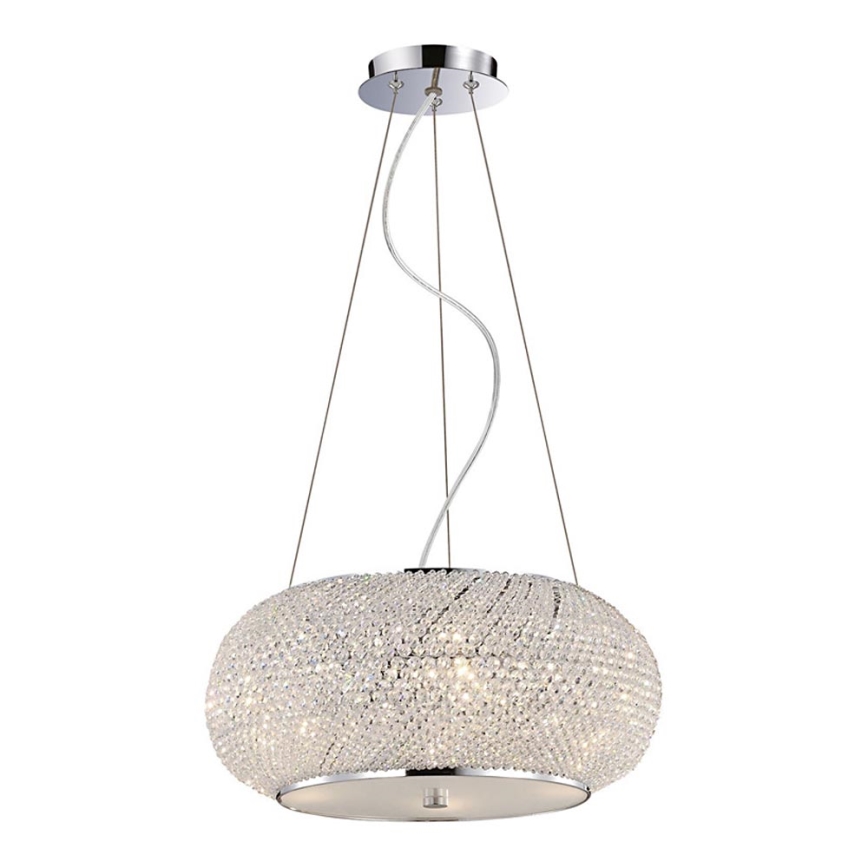 Ideal Lux - Kristall-lühter PASHA 10xE14/40W/230V d. 55 cm läikiv kroom