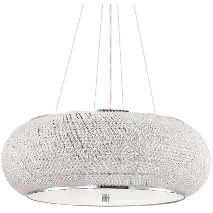 Ideal Lux - Kristall-lühter PASHA 14xE14/40W/230V d. 65 cm läikiv kroom