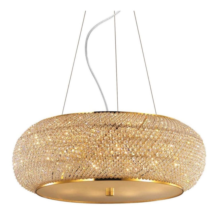 Ideal Lux - Kristall-lühter PASHA 14xE14/40W/230V d. 65 cm kuldne