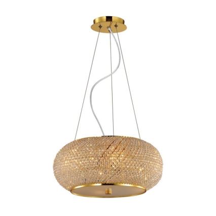 Ideal Lux - Kristall-lühter PASHA 14xE14/40W/230V d. 65 cm kuldne