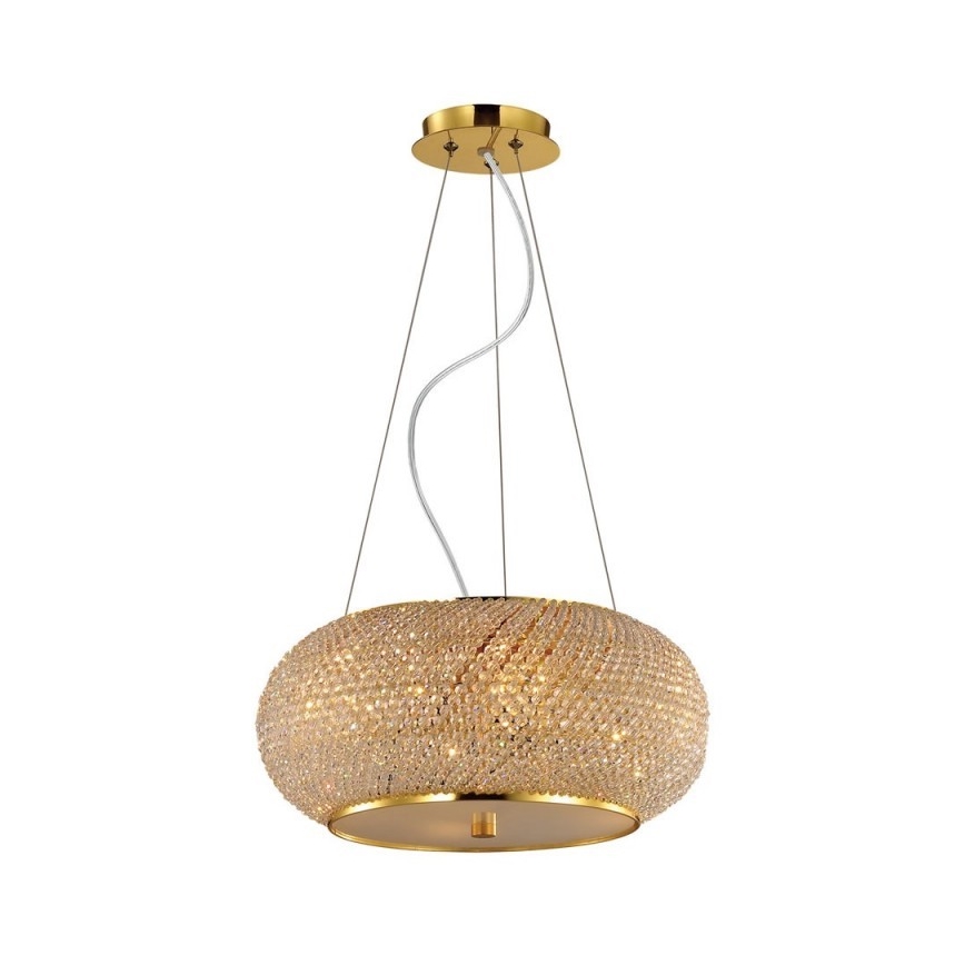 Ideal Lux - Kristall-lühter PASHA 14xE14/40W/230V d. 65 cm kuldne