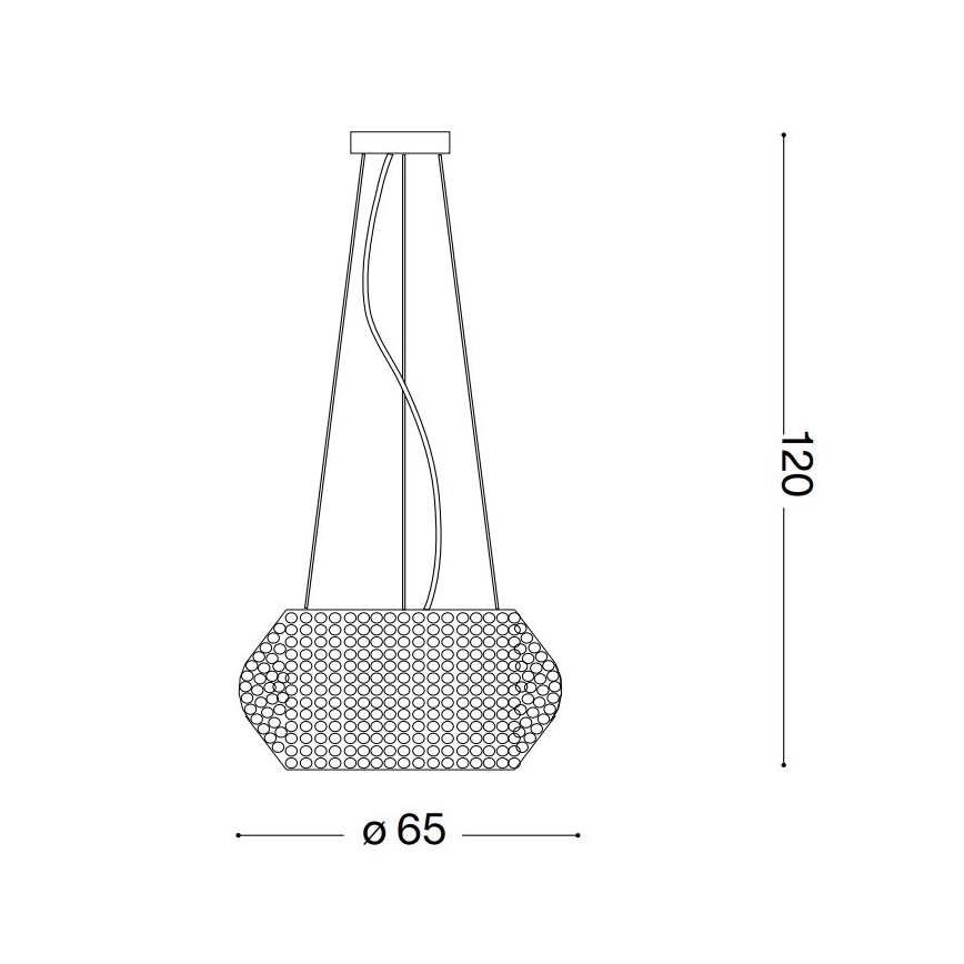 Ideal Lux - Kristall-lühter PASHA 14xE14/40W/230V d. 65 cm kuldne