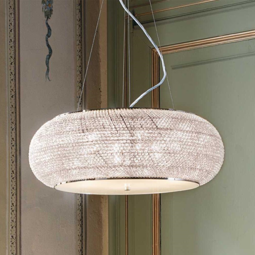 Ideal Lux - Kristall-lühter PASHA 14xE14/40W/230V d. 65 cm läikiv kroom