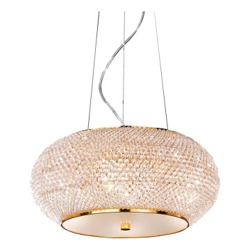 Ideal Lux - Kristall-lühter PASHA 6xE14/40W/230V d. 40 cm kuldne