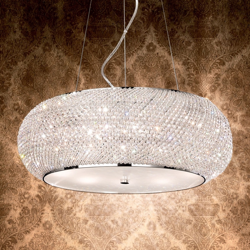 Ideal Lux - Kristall-lühter PASHA 6xE14/40W/230V d. 40 cm läikiv kroom