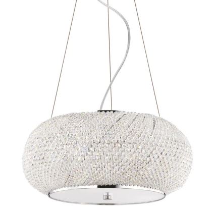 Ideal Lux - Kristall-lühter PASHA 6xE14/40W/230V d. 40 cm läikiv kroom
