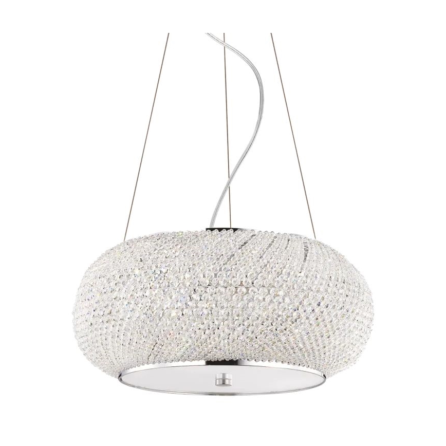 Ideal Lux - Kristall-lühter PASHA 6xE14/40W/230V d. 40 cm läikiv kroom