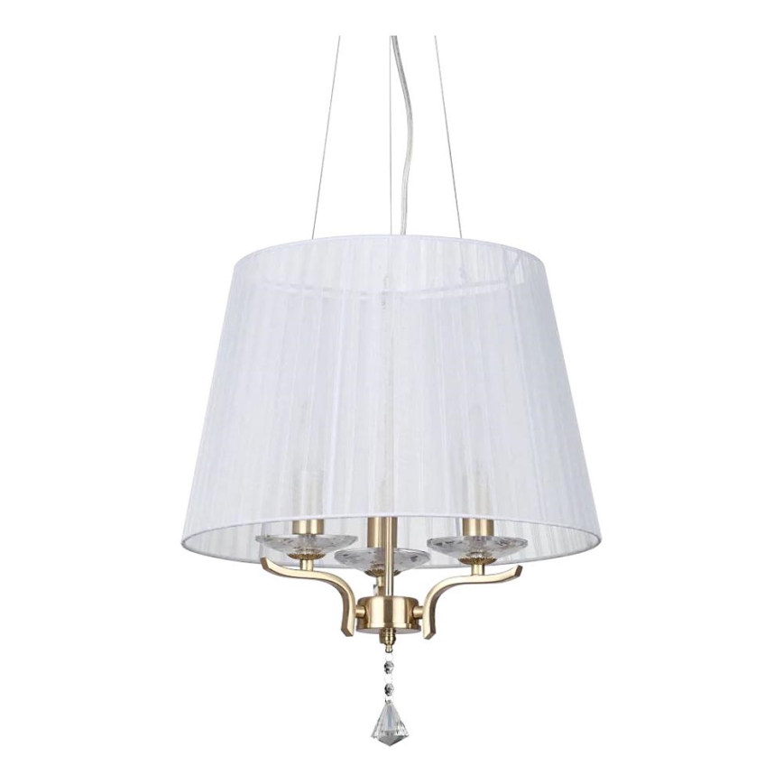 Ideal Lux - Kristall-lühter PEGASO 3xE14/28W/230V d. 40 cm kuldne