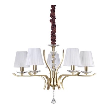 Ideal Lux - Kristall-lühter PEGASO 5xE14/28W/230V d. 72 cm kuldne