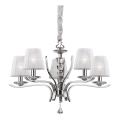 Ideal Lux - Kristall-lühter PEGASO 5xE14/28W/230V d. 72 cm läikiv kroom