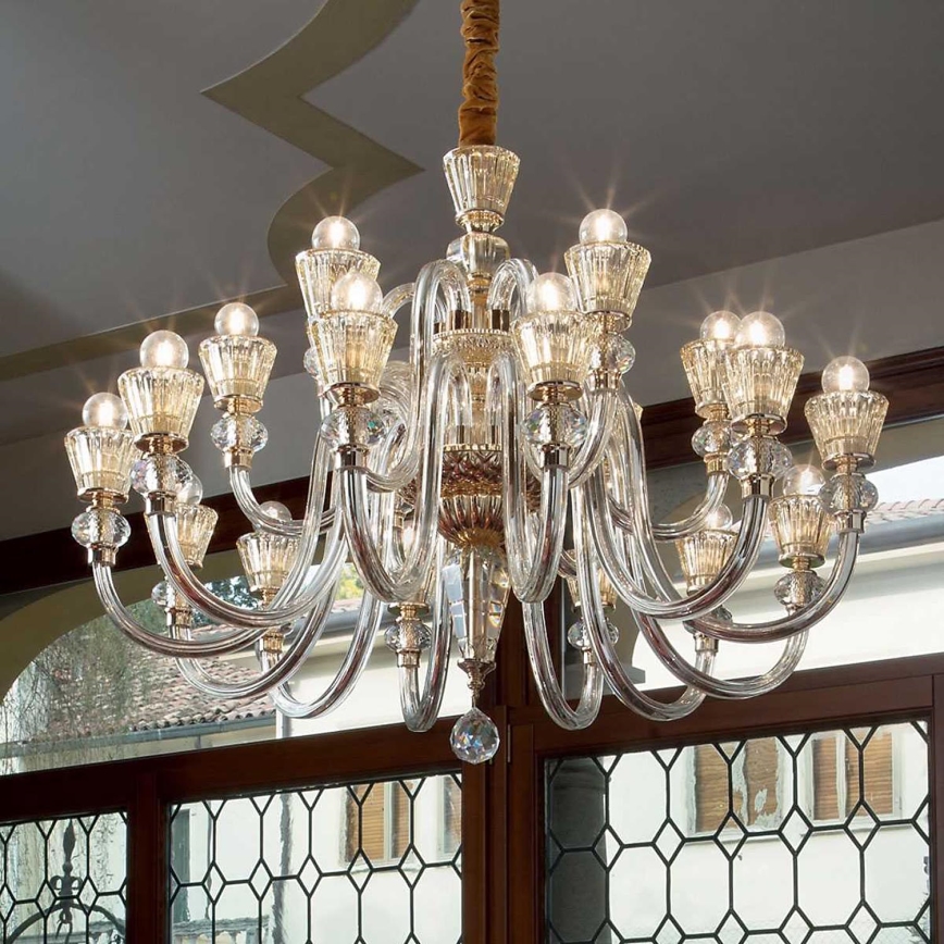 Ideal Lux - Kristall-lühter STRAUSS 18xE14/40W/230V d. 85 cm messing