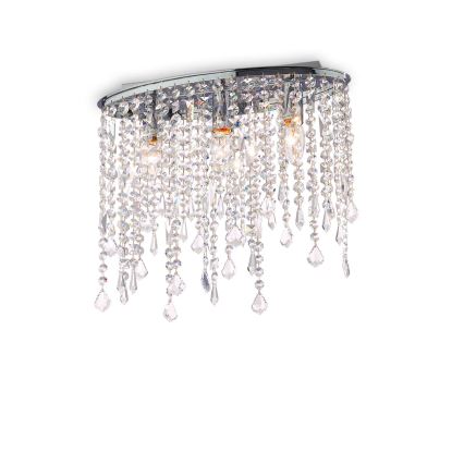 Ideal Lux - kristallist laelamp RAIN 3xE14/40W/230V läikiv kroom