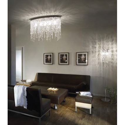 Ideal Lux - kristallist laelamp RAIN 3xE14/40W/230V läikiv kroom