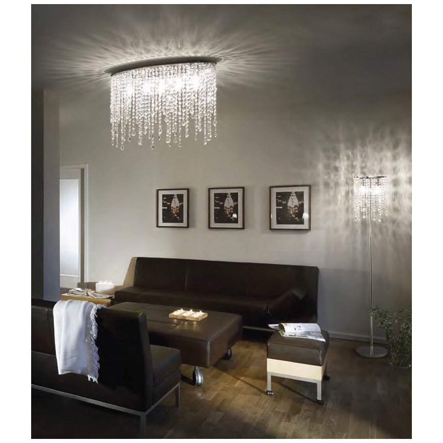 Ideal Lux - kristallist laelamp RAIN 3xE14/40W/230V läikiv kroom