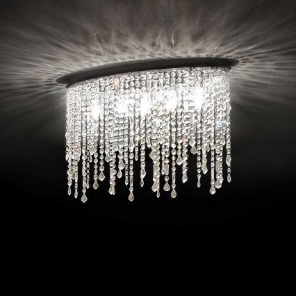 Ideal Lux - kristallist laelamp RAIN 3xE14/40W/230V läikiv kroom