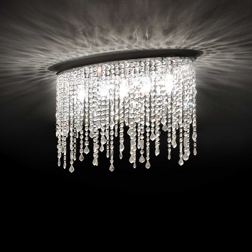 Ideal Lux - kristallist laelamp RAIN 3xE14/40W/230V läikiv kroom