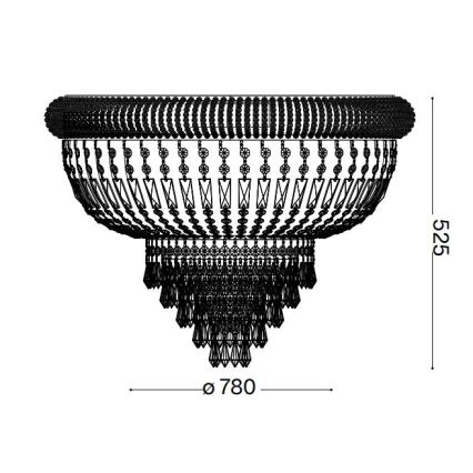 Ideal Lux - Kristallist laevalgusti DUBAI 24xE14/28W/230V d. 78 cm läikiv kroom