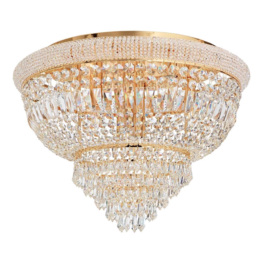 Ideal Lux - Kristallist laevalgusti DUBAI 24xE14/28W/230V d. 78 cm kuldne
